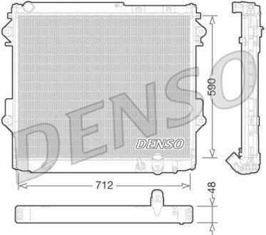 Конденсер denso DRM50075 на Тойота Ленд крузер 200