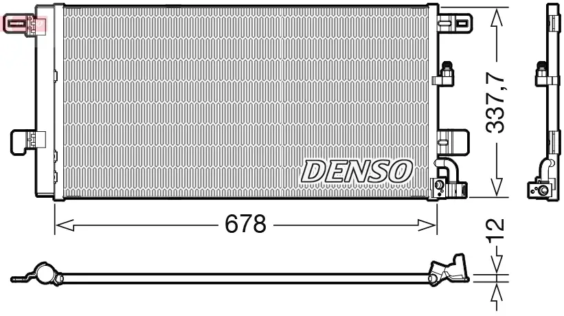 Конденсер кондиціонера denso DCN02001