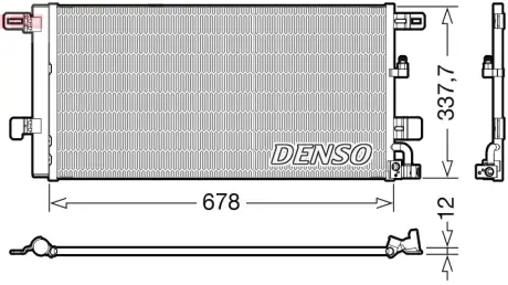 Конденсер кондиціонера denso DCN02001
