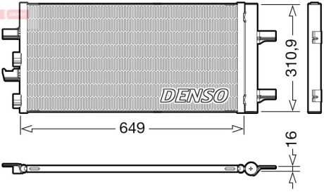 Конденсер кондиционера denso DCN05104