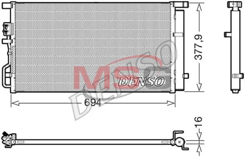 Конденсер кондиціонера Denso DCN41019 (фото 1)