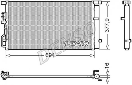 Конденсер кондиціонера denso DCN41019