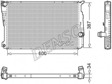 Радиатор охлаждения двигателя denso DRM05006