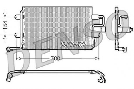 Радіатор кондиционера AUDI A3 (8L1) 96-03, A3 (8P1) 03-12, A3 Sportback (8PA) 08-13 denso DCN32017