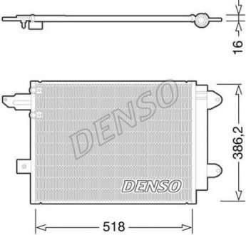 Радіатор кондиционера AUDI A4 (8E2, B6) 00-04, A4 (8EC, B7) 04-08, A4 Avant (8E5, B6) 01-04 denso DCN02005