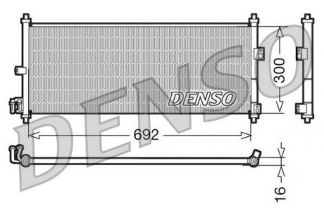 Радiатор кондицiонера denso DCN46011