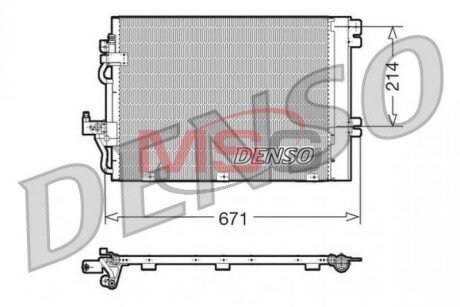 Радиатор кондиционера OPEL ASTRA G Наклонная задняя часть (F48_, F08_) 98-09, ASTRA H 04-14 denso DCN20009