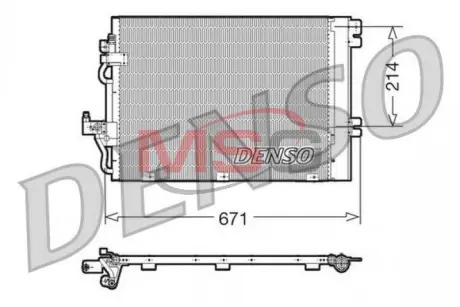 Радиатор кондиционера OPEL ASTRA G Наклонная задняя часть (F48_, F08_) 98-09, ASTRA H 04-14 denso DCN20009
