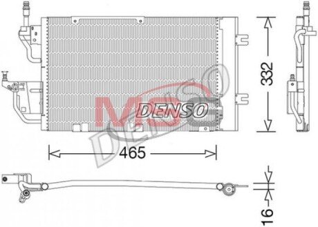 Радиатор кондиционера OPEL ASTRA H 04-14,ASTRA H GTC 05-10,ASTRA H TwinTop 05-10,ASTRA H Van 04-10,A denso DCN20037