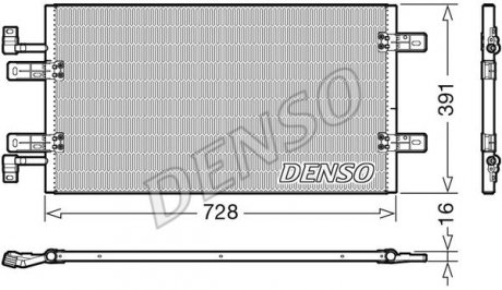 Радіатор кондиционера OPEL VIVARO (E7) 06-н.в., RENAULT TRAFIC II 06- denso DCN20019