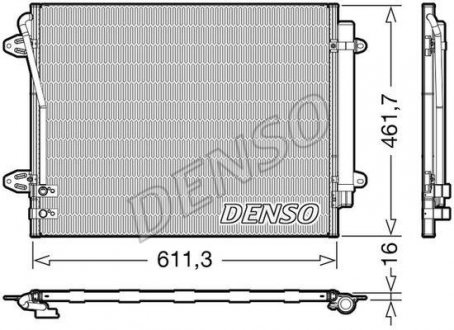 Радіатор кондиционера VW CC (358) 11-, CC (358) 11-16, PASSAT (3C2) 05-10, PASSAT (362) 10- denso DCN32012