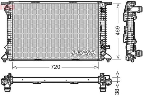 Радіатор охолодження двигуна denso DRM02023