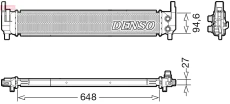 Радиатор охлаждения двигателя denso DRM02042
