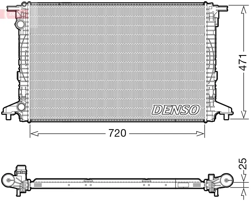 Радіатор охолодження двигуна Denso DRM02043 (фото 1)