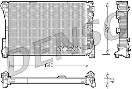 Радіатор охолодження двигуна denso DRM17046 на Мерседес CLS-Class C218