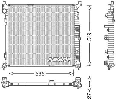 Радиатор охлаждения двигателя denso DRM17055