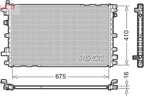 Радіатор охолодження двигуна denso DRM20113