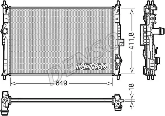 Радіатор охолодження двигуна Denso DRM21103 (фото 1)