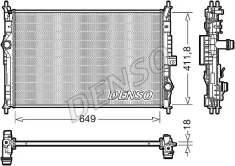 Радіатор охолодження двигуна Denso DRM21103