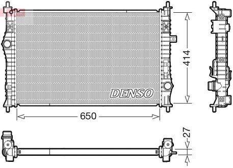 Радиатор охлаждения двигателя denso DRM21104