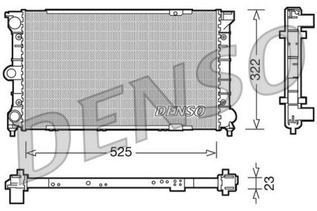 Радиатор охлаждения двигателя denso DRM32031