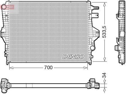 Радіатор охолодження двигуна denso DRM32050