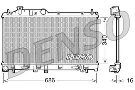 Радіатор охолодження двигуна Denso DRM36009