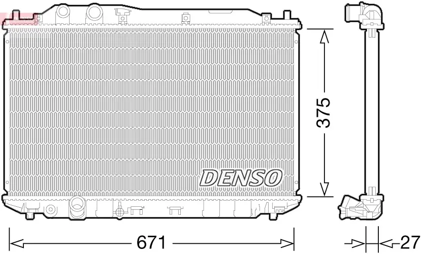 Радіатор охолодження двигуна Denso DRM40029 (фото 1)