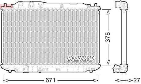 Радиатор охлаждения двигателя denso ""DRM40029"