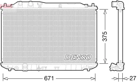 Радіатор охолодження двигуна Denso DRM40029