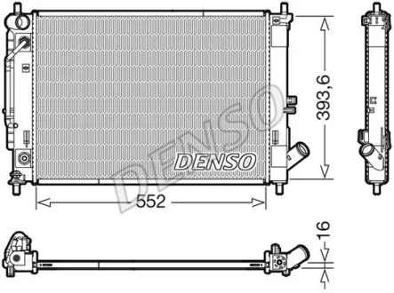 Радіатор охолодження двигуна Denso DRM41016