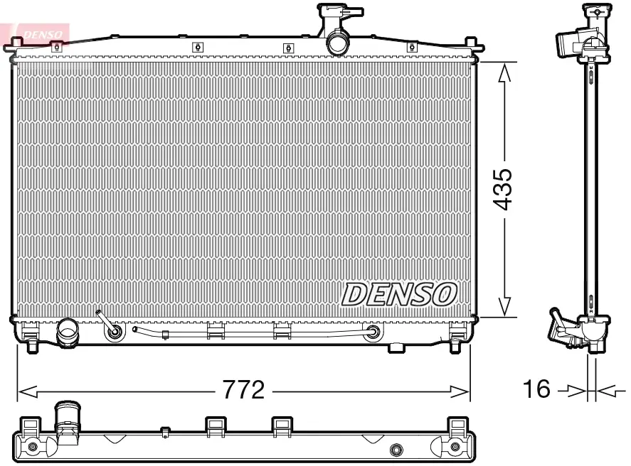 Радиатор охлаждения двигателя denso DRM41024