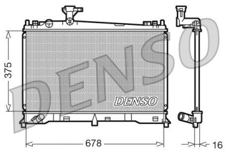 Радіатор охолодження двигуна denso DRM44010 на Мазда 6 gg