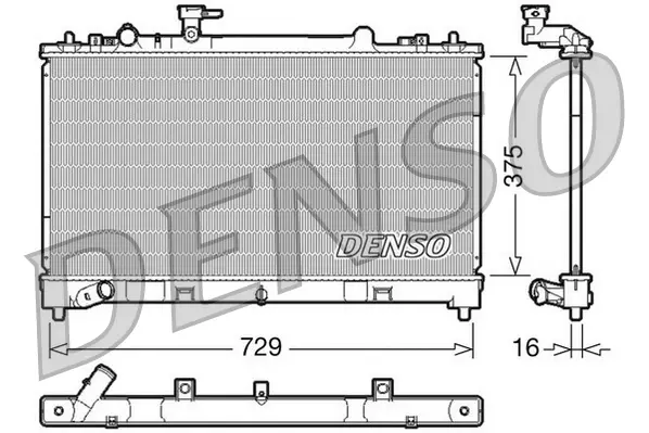 Радіатор охолодження двигуна Denso DRM44023 (фото 1)