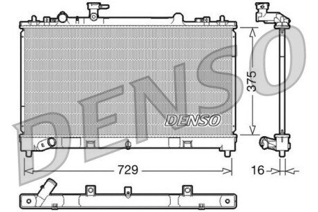 Радиатор охлаждения двигателя denso DRM44023