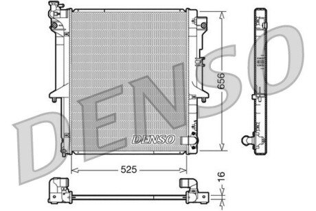 Радиатор охлаждения двигателя denso ""DRM45017"