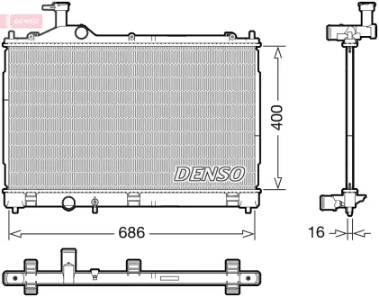 Радіатор охолодження двигуна Denso DRM45056
