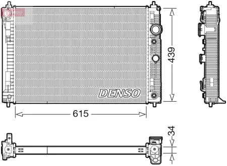 Радиатор охлаждения двигателя denso DRM46045 Infiniti Q50
