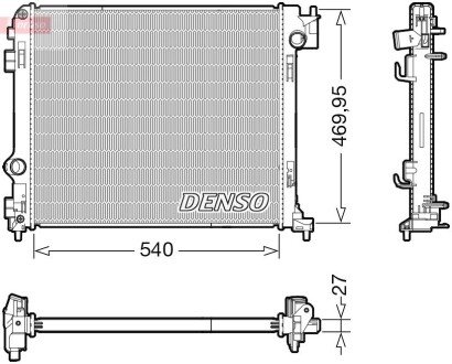 Радіатор охолодження двигуна denso ""DRM46065" на Ниссан Х (икс) трейл т32