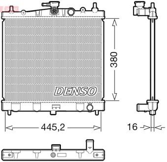 Радіатор охолодження двигуна denso ""DRM46067" на Ниссан Ноут е11