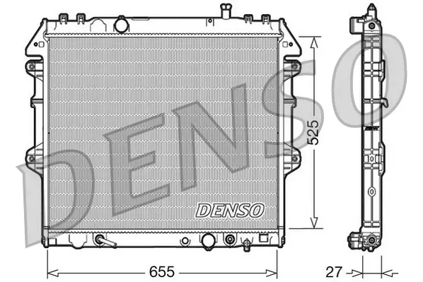 Радиатор охлаждения двигателя denso DRM50045