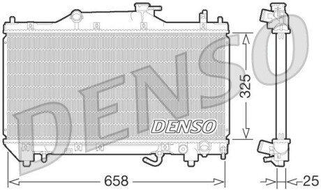 Радіатор охолодження двигуна denso DRM50067