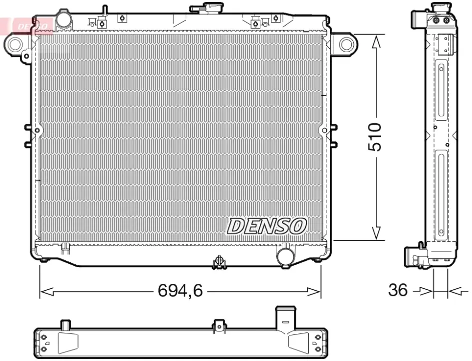 Радіатор охолодження двигуна Denso DRM50139 (фото 1)