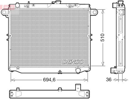 Радіатор охолодження двигуна denso ""DRM50139"