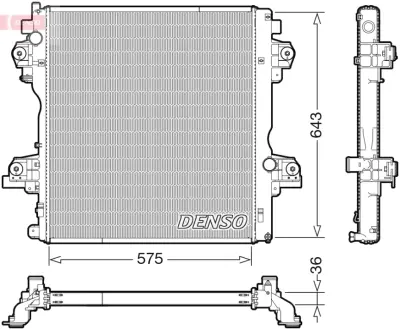 Радіатор охолодження двигуна Denso ""DRM50140"
