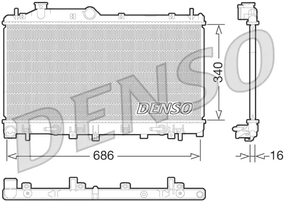 Радіатор охолоджування Denso DRM36015 (фото 1)