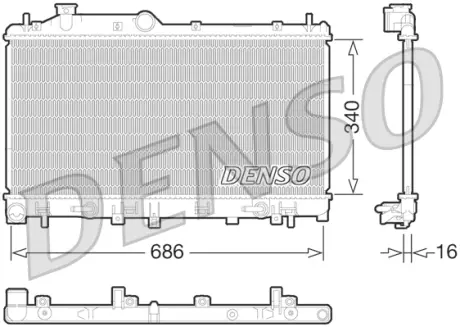 Радіатор охолоджування Denso DRM36015