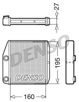 Радіатор пічки denso DRR09075