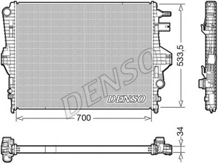Радиатор PORSCHE/VW Cayenne/Touareg \\3,0-3,6 ""10-18 denso ""DRM32050"