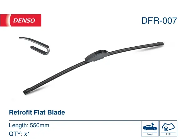 Щётка стеклоочистителя бескаркасная 550 mm denso DFR007